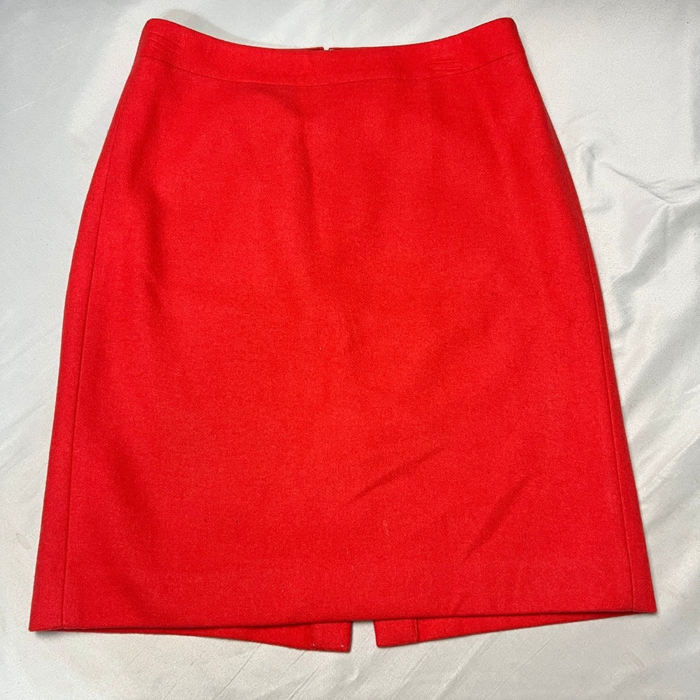 J.Crew Pencil Skirt Wool Blend Career‎ Office Wear Red Capsule Academia Size 6